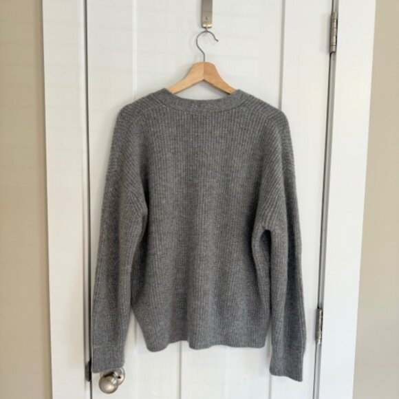 (Quince) Mongolian Cashmere Fisherman Boxy Cropped Cardigan Sweater - Picture 10 of 12